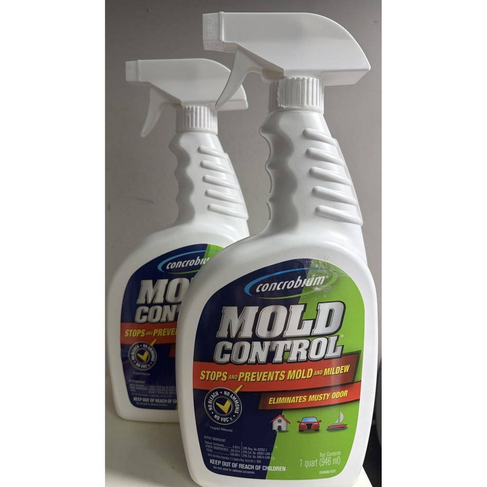 2X Mold Control 32Oz Spray Stops Prevents Mold Mildew Odors Epa-Reg No Bleach